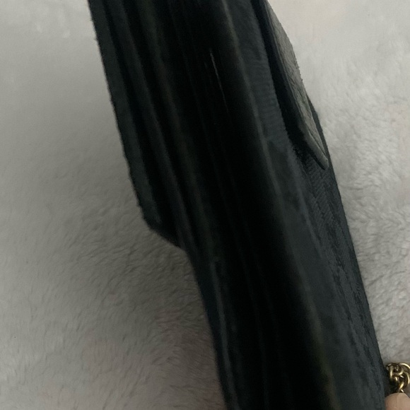 GUCCI GG MONOGRAM DOUBLE SNAP WALLET W/CHARM (RARE)~~ BLACK - Picture 13 of 15